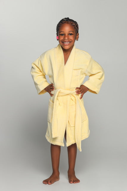 KIDS YELLOW VELOUR BATHROBE COLLECTION