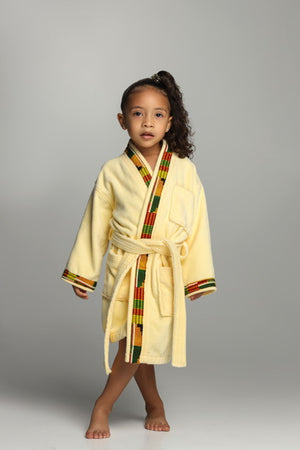 KIDS YELLOW VELOUR BATHROBE COLLECTION